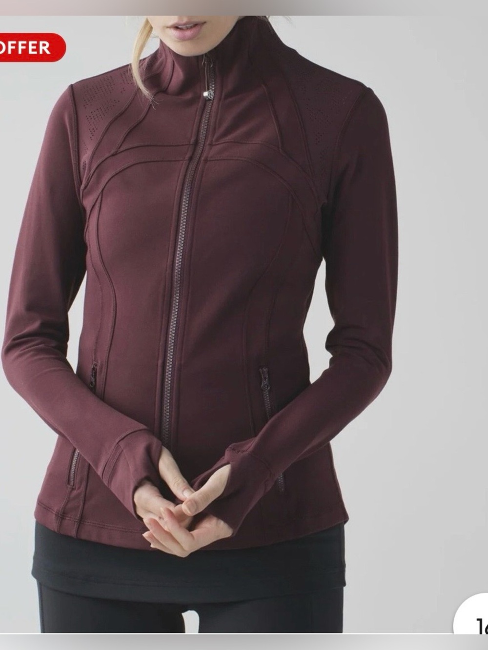 Rare Lululemon define jacket size 10 burgendy